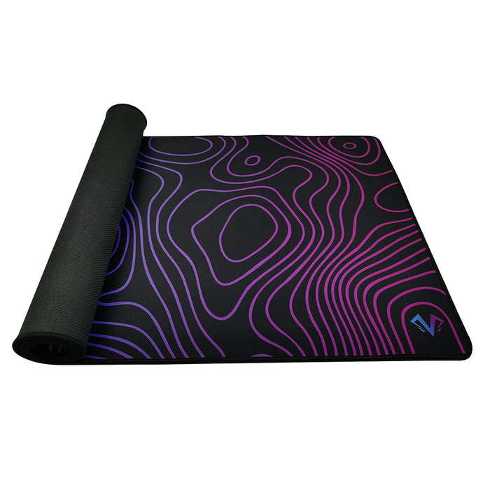 Black RGB Wave XXL Oversized Mousepad Desk Mat for Gaming Ultra Thick