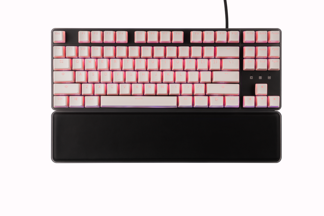Pink & White Pudding PBT Keycaps