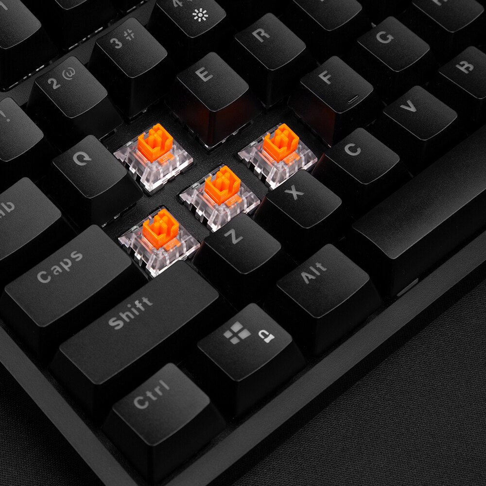 What are the optical switches that the Venatos Northern Glow TKL use?