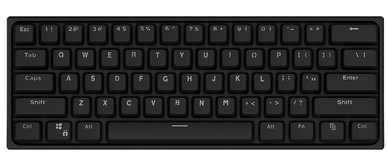 VEN Mini [Black] - Wireless Hot Swappable 61 Key 3-Pin Mechanical Keyboard