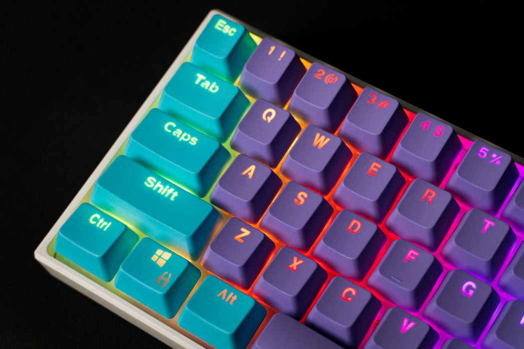 VEN Mini [Purple and Blue] - Wireless Hot Swappable 61 Key 3-Pin Mechanical Keyboard