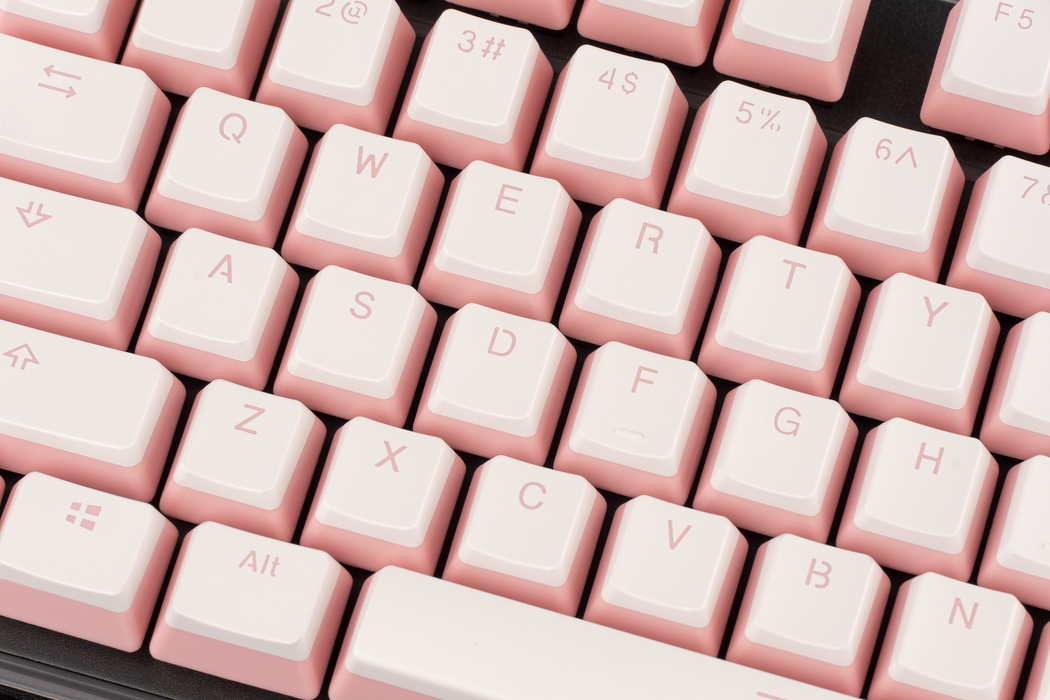 Pink & White Pudding PBT Keycaps